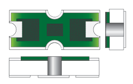 illustration of 3-Sided Wraparound Chip Attenuator castellations